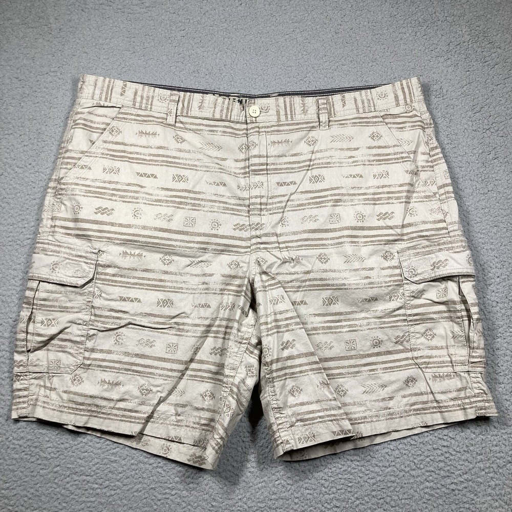 Northwest Territory‎ Shorts Mens 44 Beige Cargo Aztec Print Tribal Coastal Beach